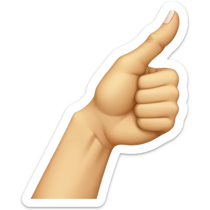 ASL Alphabet “A” Emoji represents the American Sign Language letter “A”. The hand is shown in a closed fist, with the thumb resting on the side of the fist. This is the standard ASL representation of the letter “A” sticker