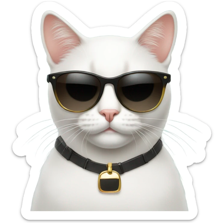 Cat with sunglasses sticker