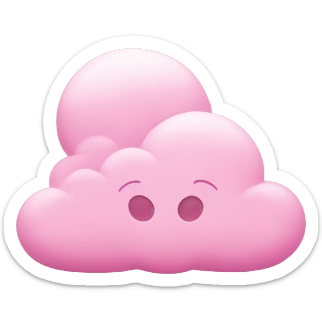 Pink cloud sticker