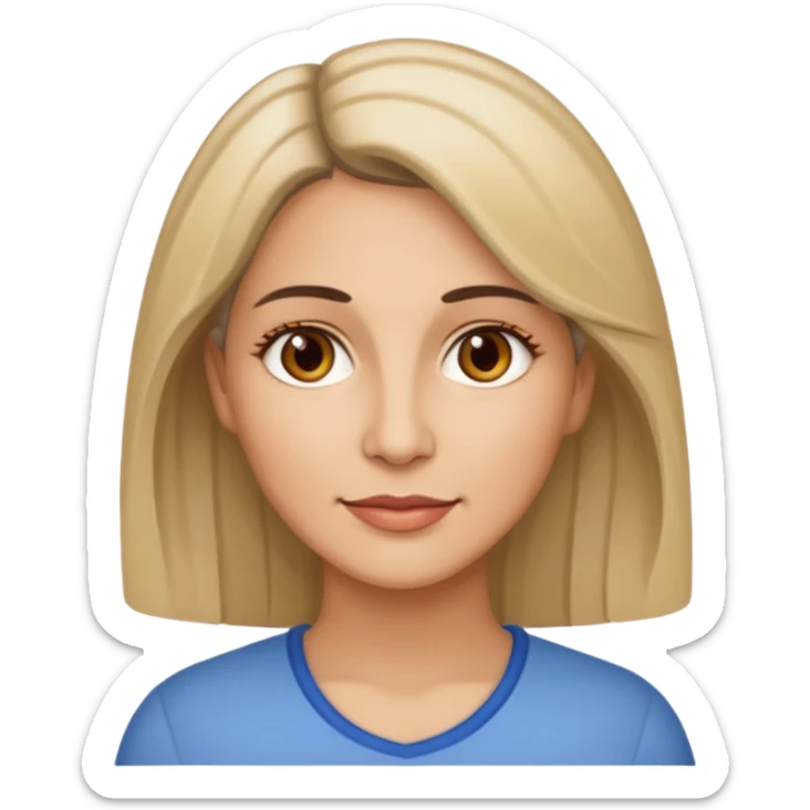 Chica con mechas de 45 años se llama Lourdes y es su santo sticker