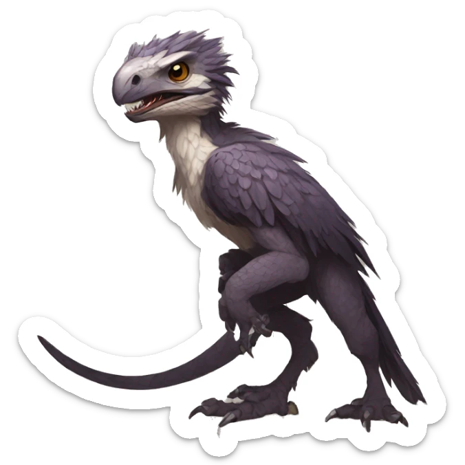 Modern Vernid-Trico-raptor species by LiLaiRa full body sticker
