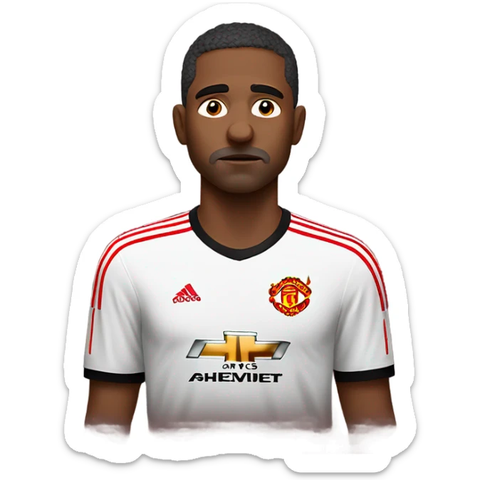 Manchester United fan crying no facial hair sticker