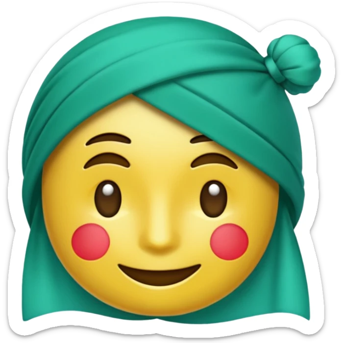 bandeirinhas típicas de são joão, emoji style, green-aqua #00C7B4 color, transparent background sticker