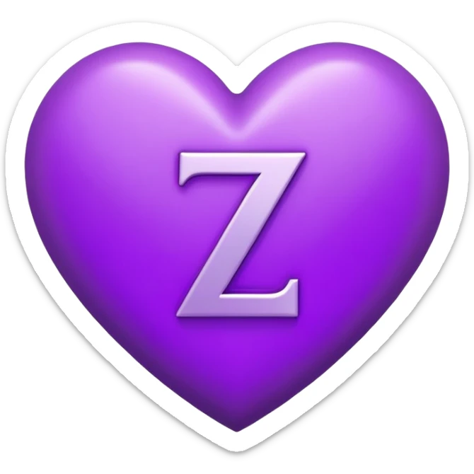 “Z” letter inside a Purple Heart sticker