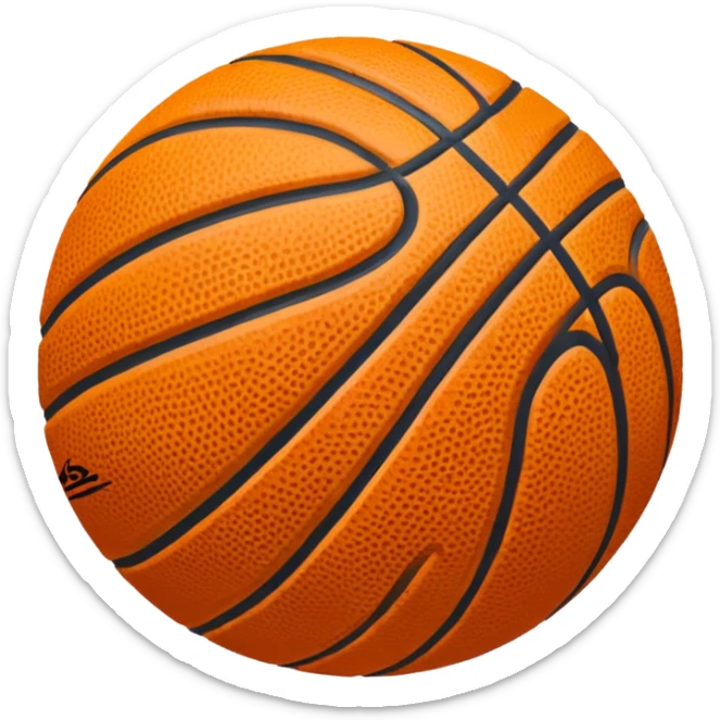 Aesthetic basketball sticker