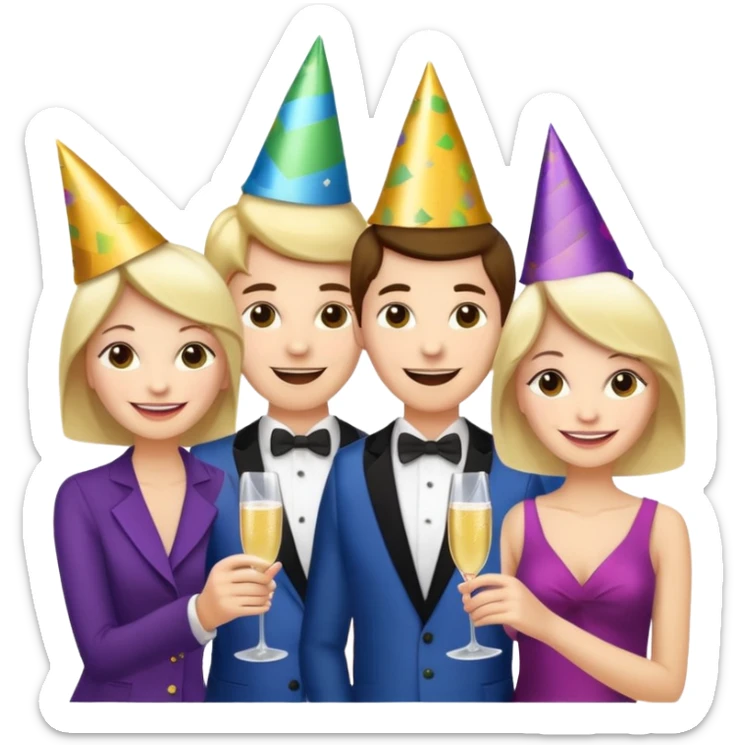 Un equipo de ventas celebrando un logro con un brindis. El fondo negro totalmente  sticker