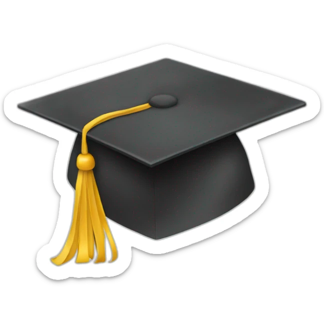Graduation cap sticker