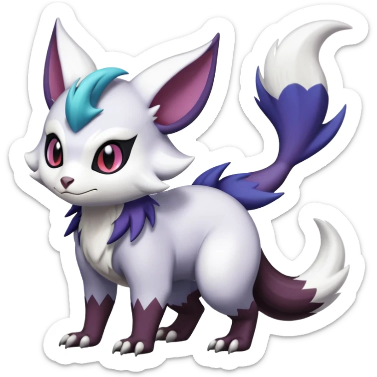 Shiny Dark Furret-Absol-Noibat-Noivern-Hybrid (Full body) sticker
