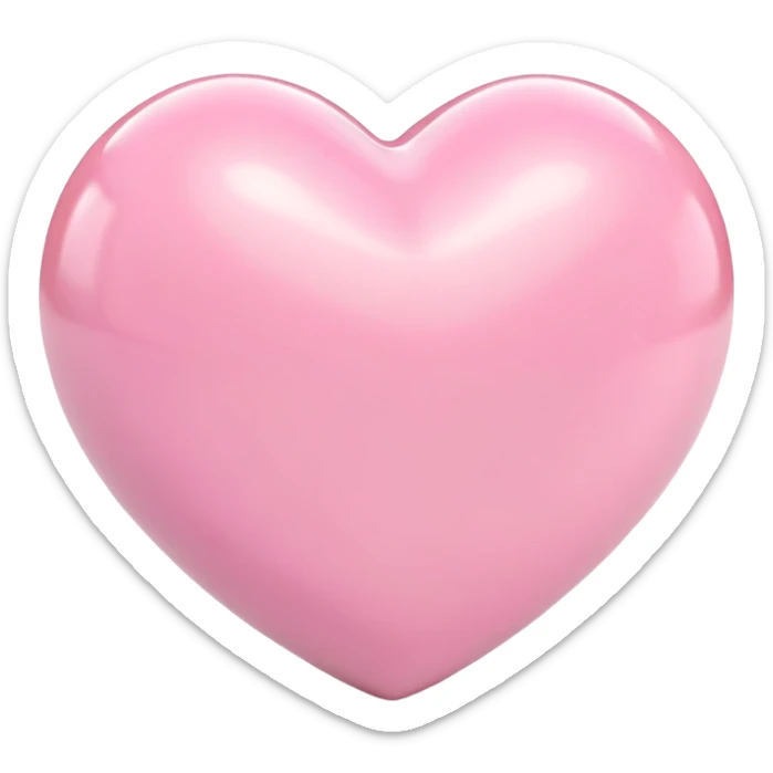 light pink heart sticker