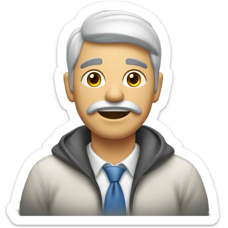 Homme qui tire la langue sur le côté avec un air hautain  sticker