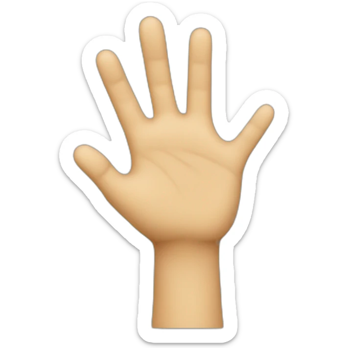 smile-raising-hand sticker