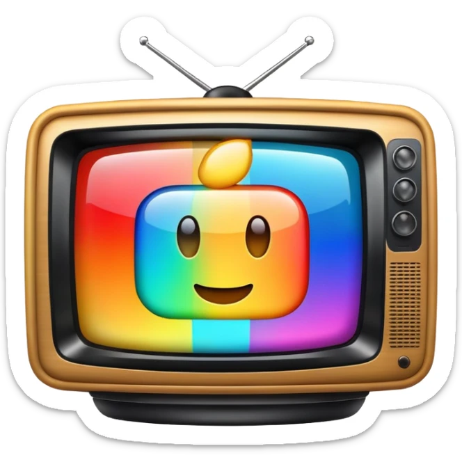 TV inside a TV inside a TV inside a TV inside a TV inside the TV inside the TV sticker