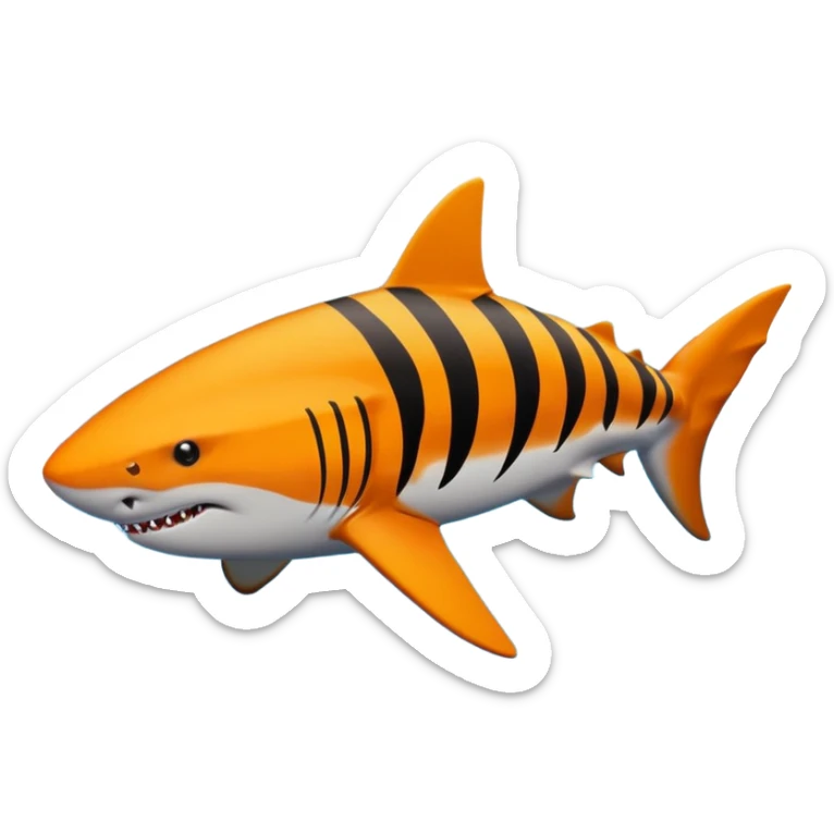 🐅🦈 i want the shark also have the coler of the tiger sticker