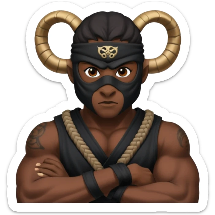 🥷🏾 usando este emoji crea otros que tengan los simbolos del zodiaco sticker