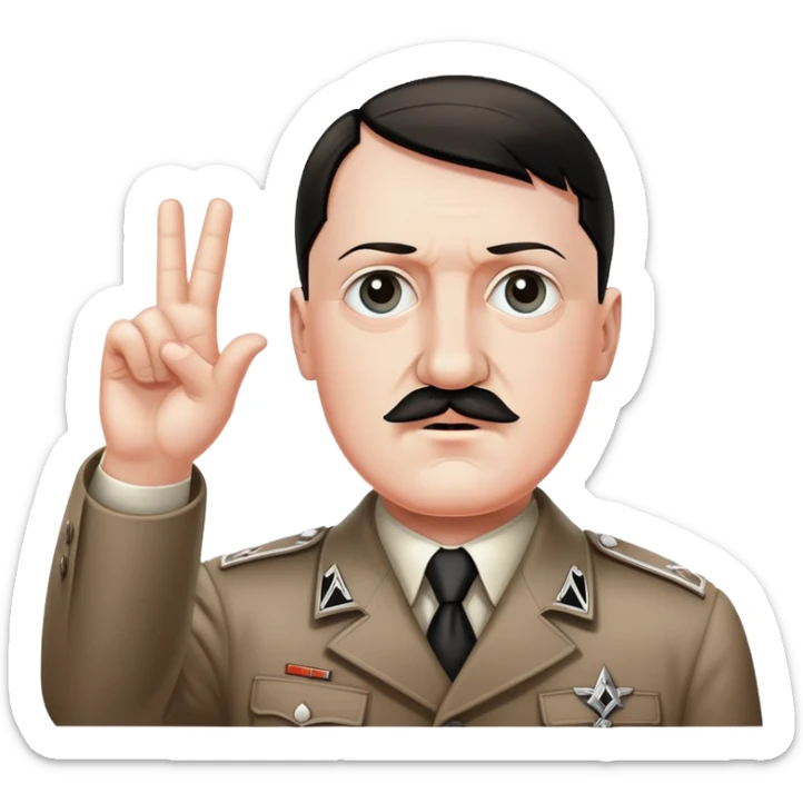 Hitler qui fait un salut nazi sticker