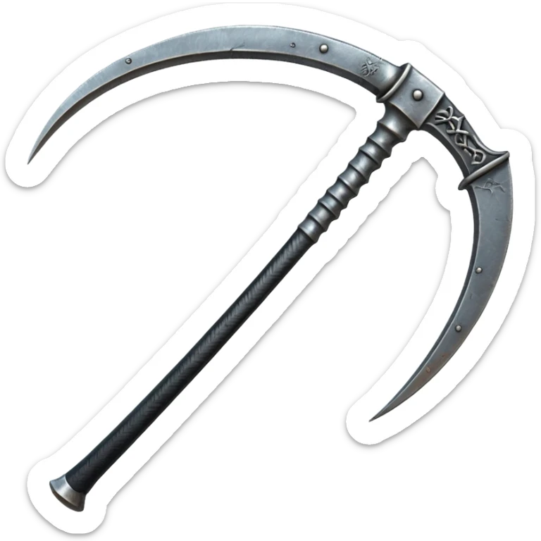 Give me the emoji reguler of the grim reaper scythe i want it to have same textures as this 😁⚰️ sticker