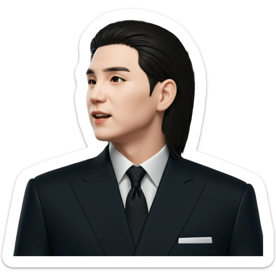 formal attire male portrait sticker