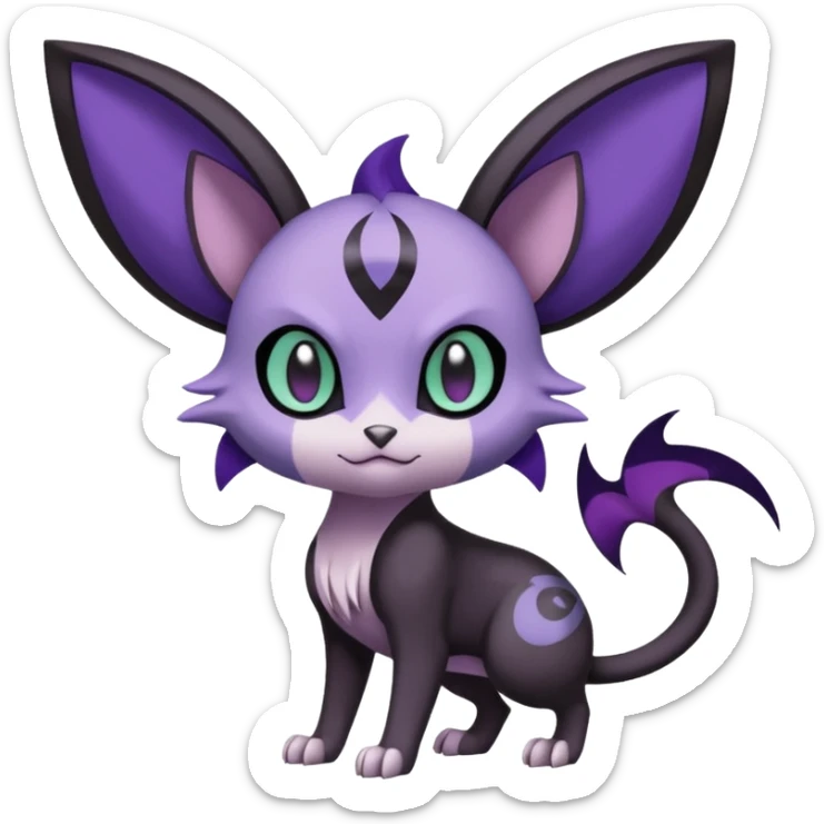 Meloetta-Purrloin-Noibat-Pokémon-Fakémon-fusion-hybrid-creature sticker