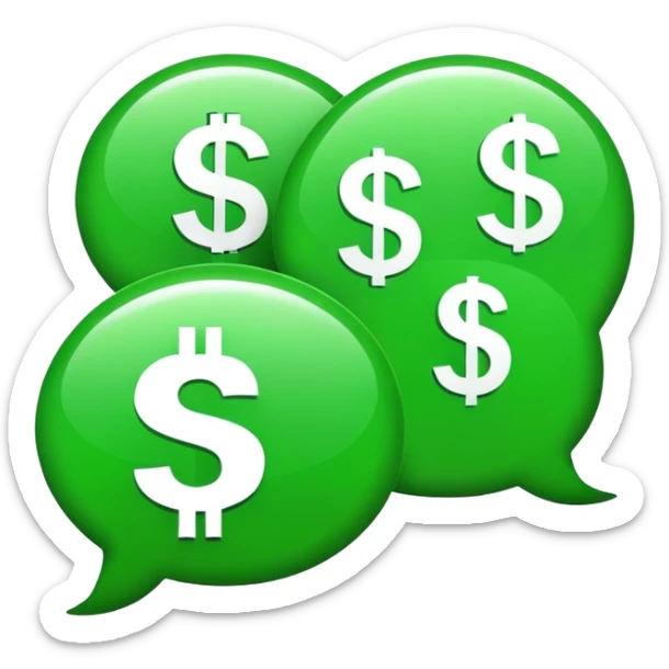 GENERATE AN EMOJI FOR A FINANCIAL APP, FOR THE CATEGORIE OF:

communications sticker