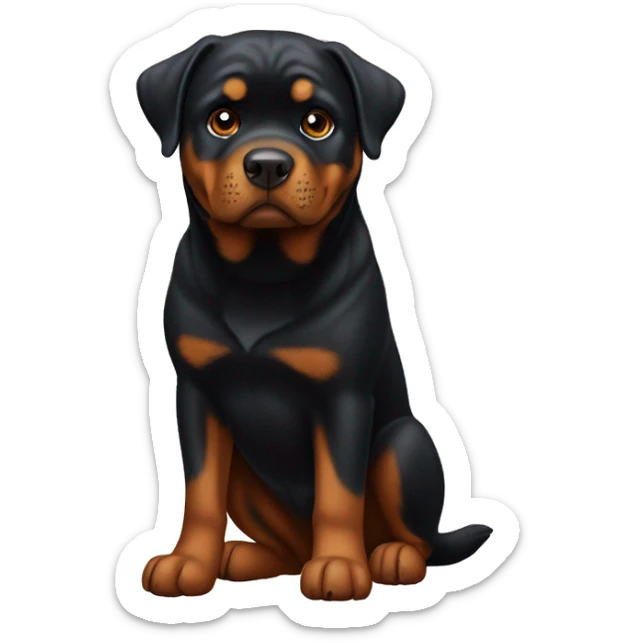 Rottweiler pooping sticker