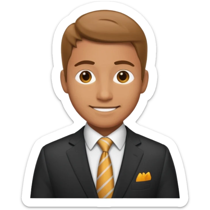 hazme un emoji que le este ayudando a una empresa a dejar de perder tiempo en tareas repetitivas y empezar a centrarse en lo que realmente importa: crecer. y que sea un hombre el emoji sticker