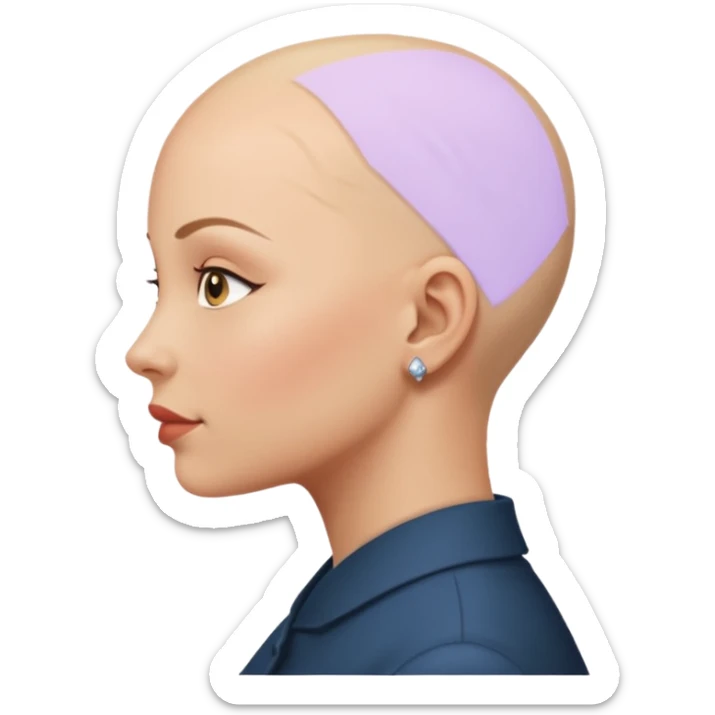 So she supposed to be bald and I kind of want her facing her side sticker