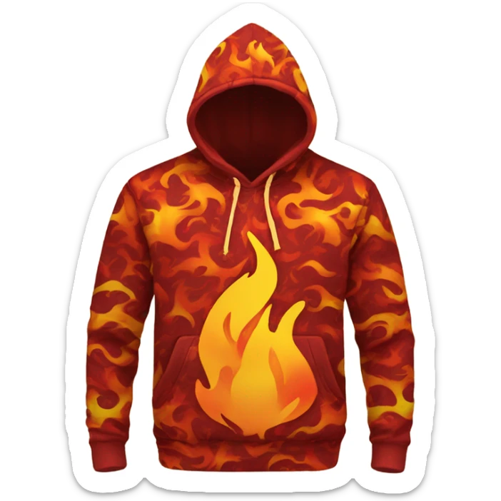 Fire hoodie sticker