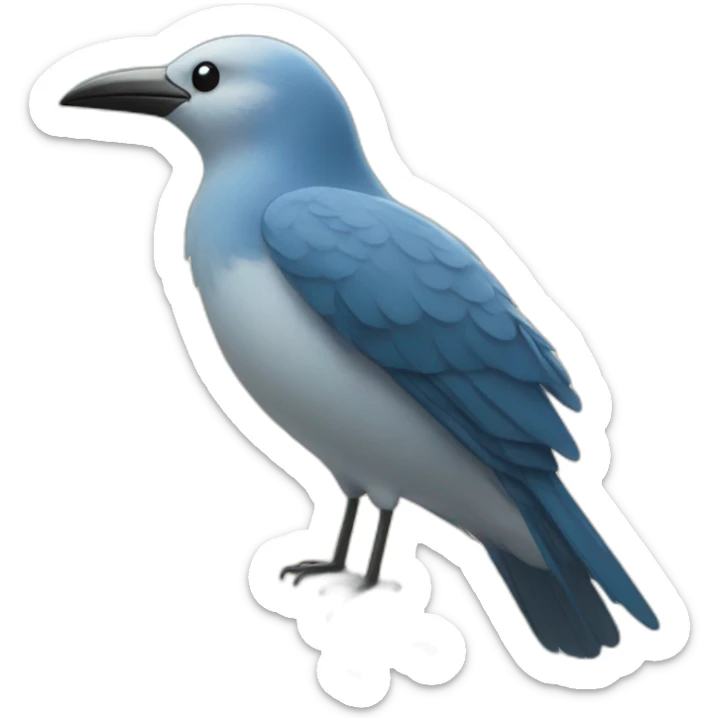 Bird ocean landscape sticker