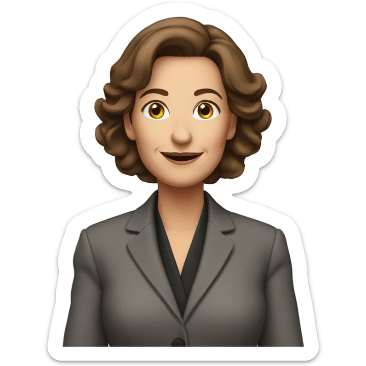 A politician brown hair girl thats like old maybe 57  sticker