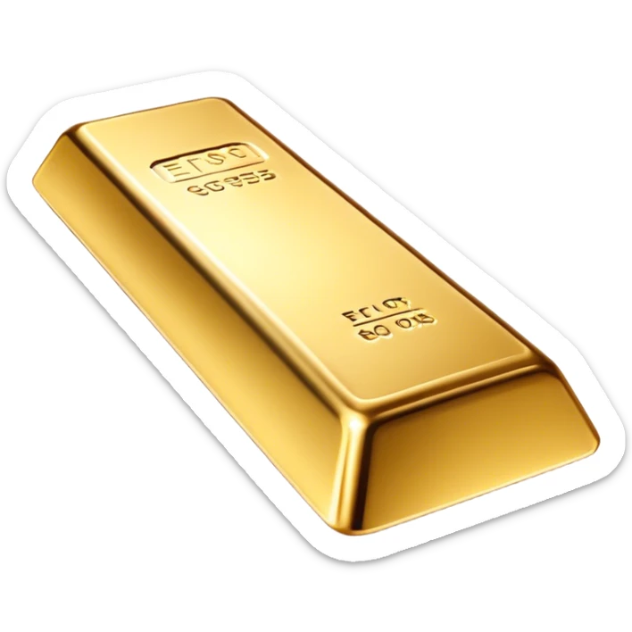 Cinematic Realistic Gold Bar, Radiant and brilliant, with smooth, polished golden bars reflecting the light in stunning highlights. The soft, warm glow of the metal exudes luxury and elegance, catching every glimmer in the surrounding environment. Soft glowing outline, capturing the essence of wealth and timeless beauty in gleaming gold. sticker