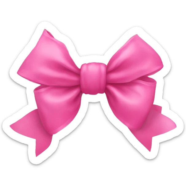 Pink bow sticker