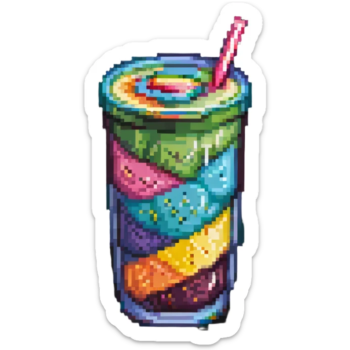 colorful layered smoothie sticker