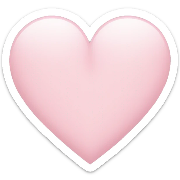 Light pink heart  sticker