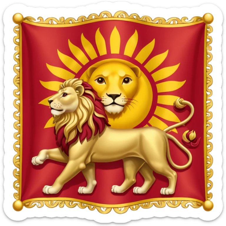 Lion and sun flag of imperial IranFlag of the Achaemenid Empire  sticker