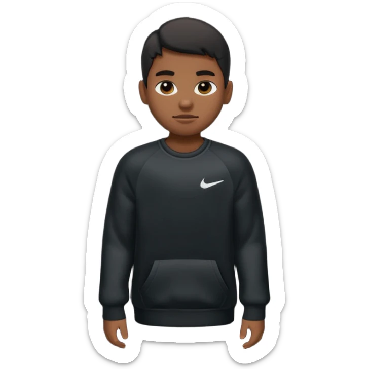 un emoji (qui ressemble à un vrai emoji téléphone)de quelqu'un qui tombe (homme noir pull Nike).Il tombe vers l'avant .Il a 11 ans sticker