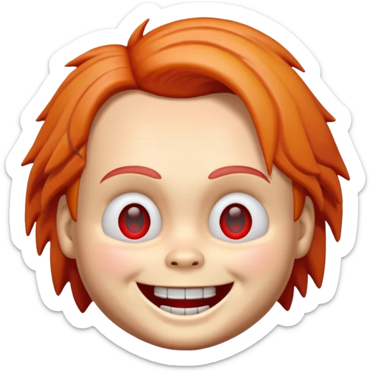 Un emojin de chuky sticker