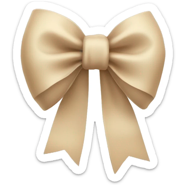 Beige bow sticker