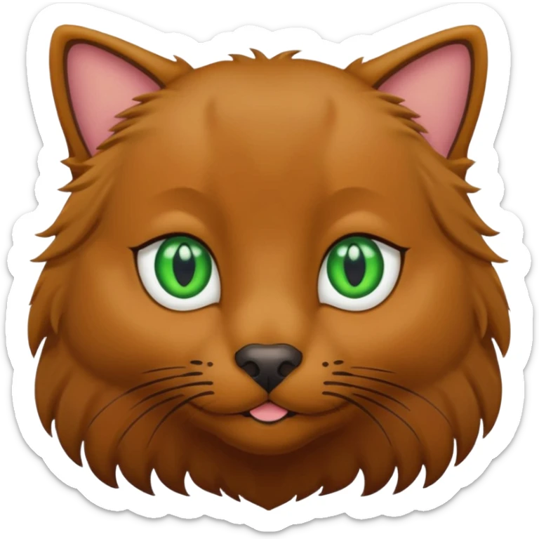 one black cat with brown eyes  and one big brown retriever with green eyes  sticker