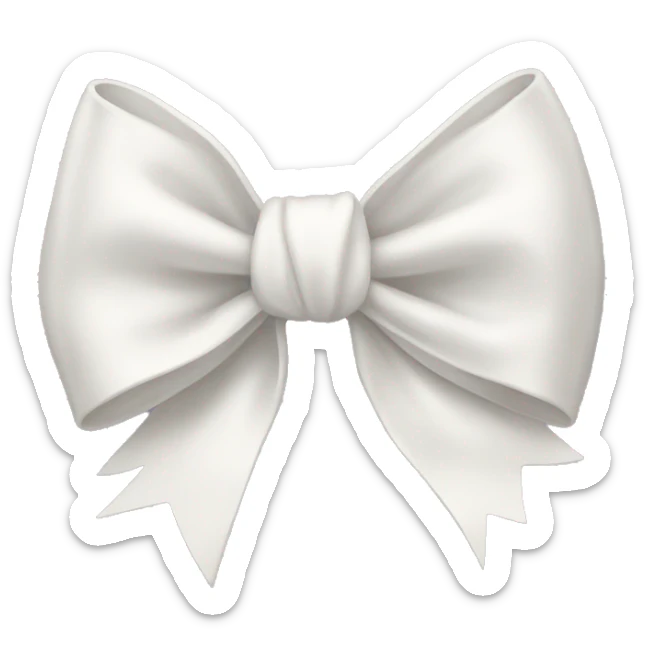 White bow sticker
