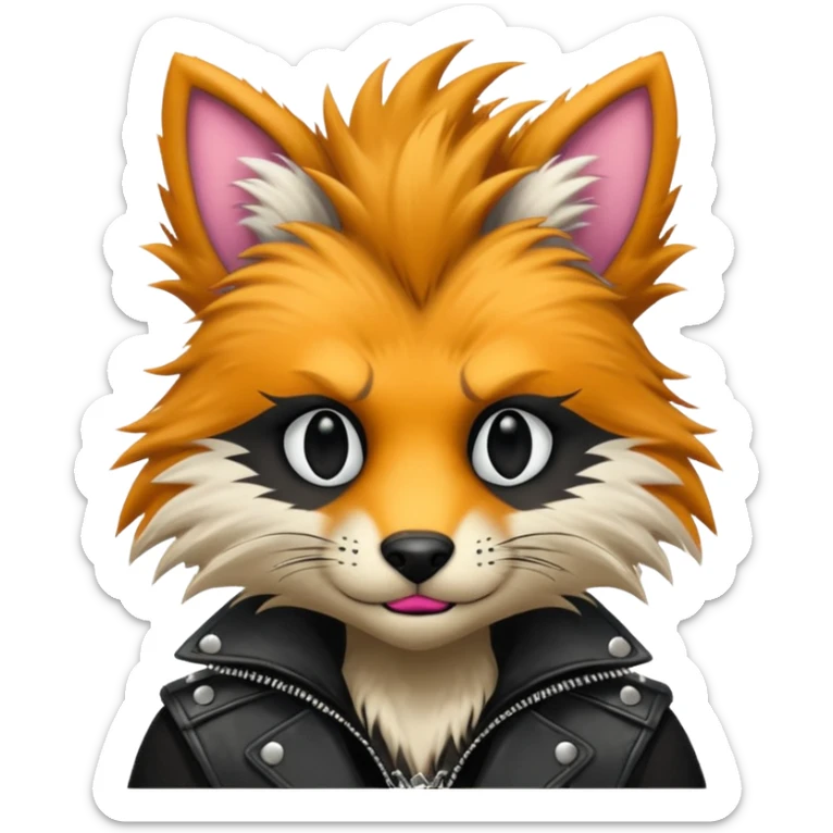 Anthropomorphic Anthro Furry punky badass cool stylish handsome smexy Animal-furry-fursona  sticker