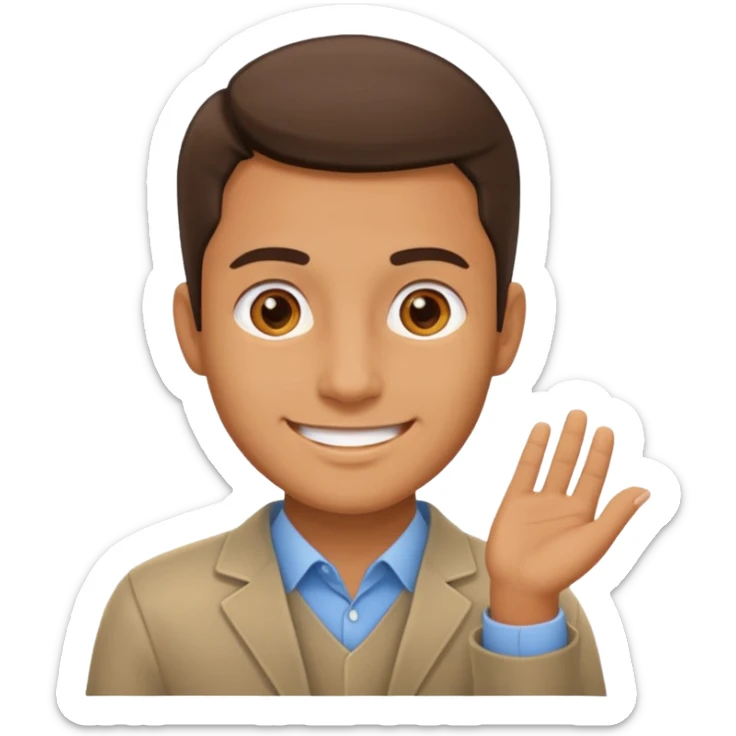 hazme un emoji que le este ayudando a una empresa a dejar de perder tiempo en tareas repetitivas y empezar a centrarse en lo que realmente importa: crecer. y que sea un hombre el emoji sticker
