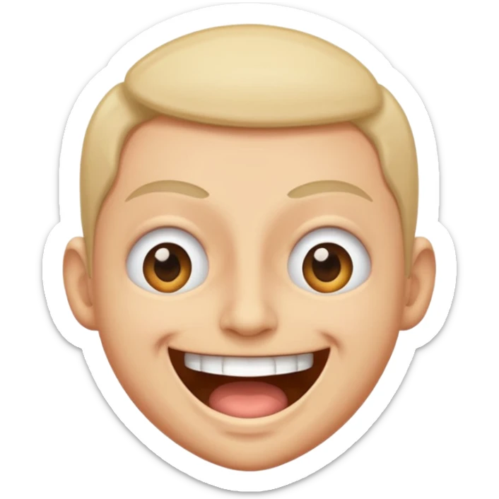 I want an overly excited face that says “I am so excited, I cannot contain. With eyes tightly squeezed closed together and a big grin emoji. Close their eyes  sticker