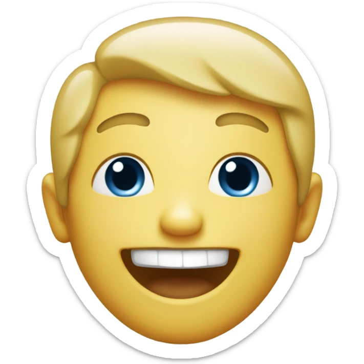 Ultra happy face sticker