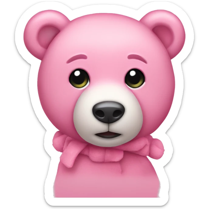 pink teddy bear sticker