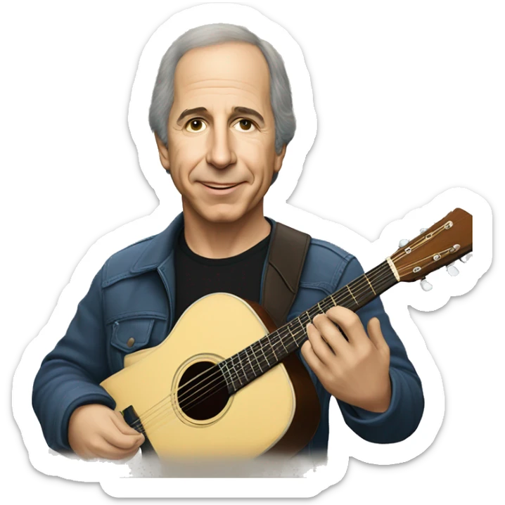 Paul Simon as shown on the French Wikipedia page of Simon and Garfunkel  sticker
