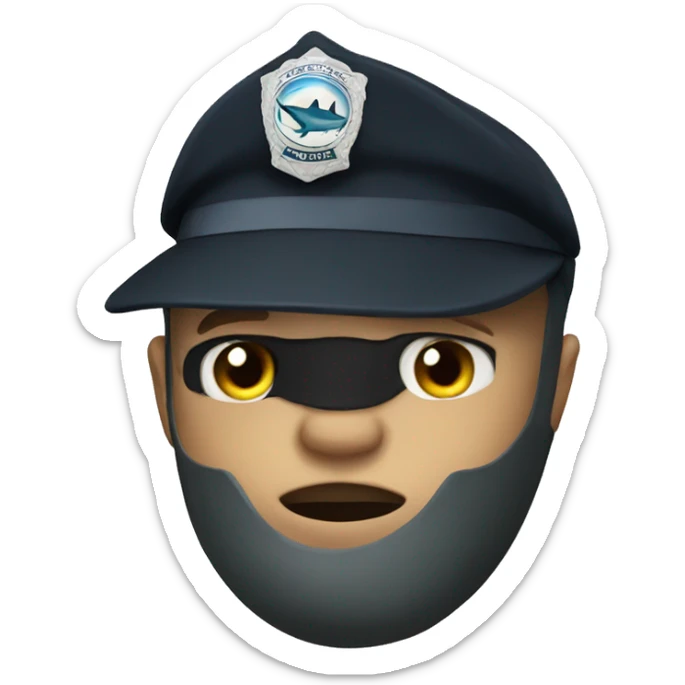 Shark police  sticker