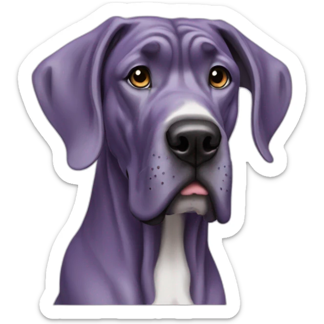 purple great dane sticker