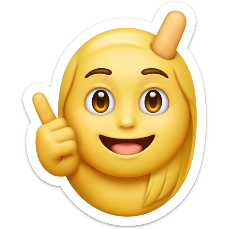 Emoji jaune qui fait des doigts d’honneur sticker