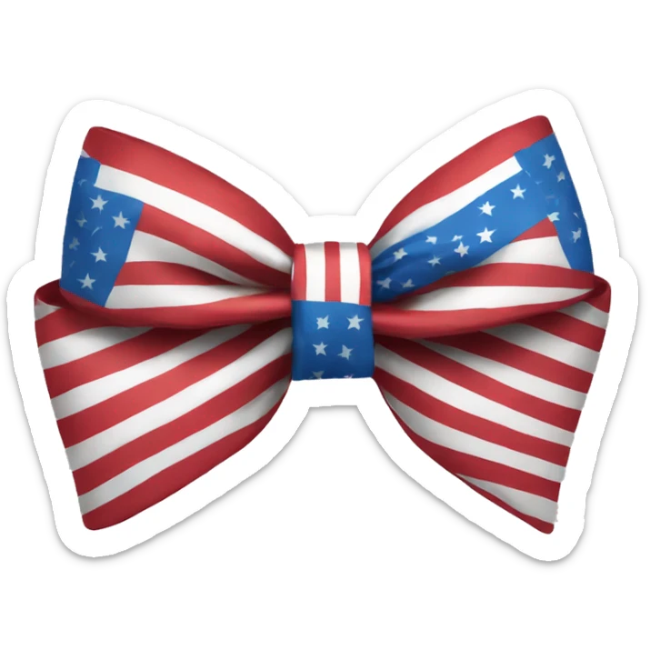 american flag bow sticker