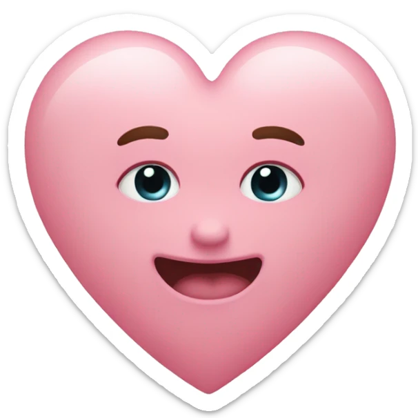 Baby pink heart sticker